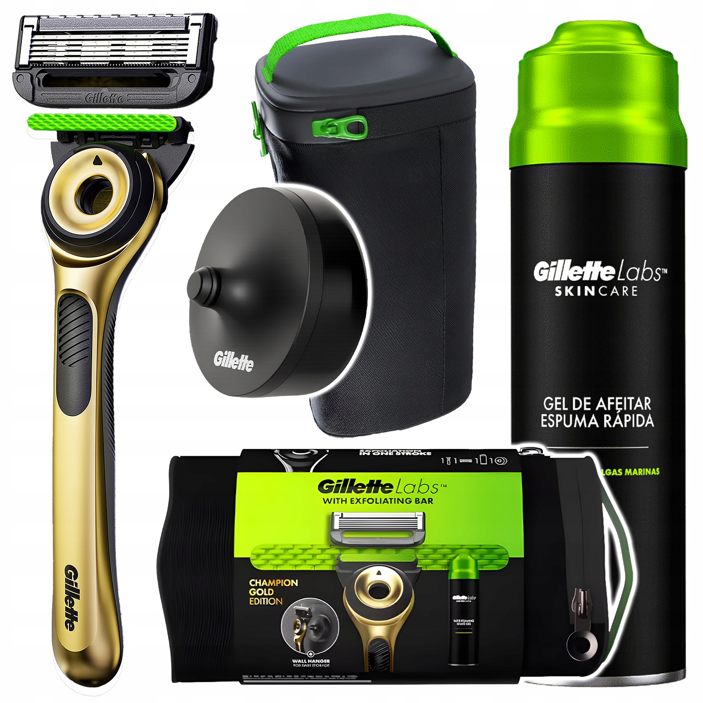 Maszynka Do Golenia Gillette Labs FlexDisc Żel do golenia Etui Uchwyt