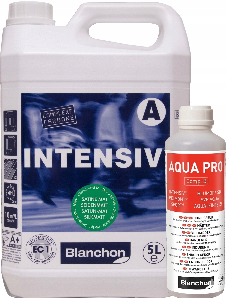 Lak Blanchon Intensiv 5L pololesklý 2k dvojzložkový tužidlo