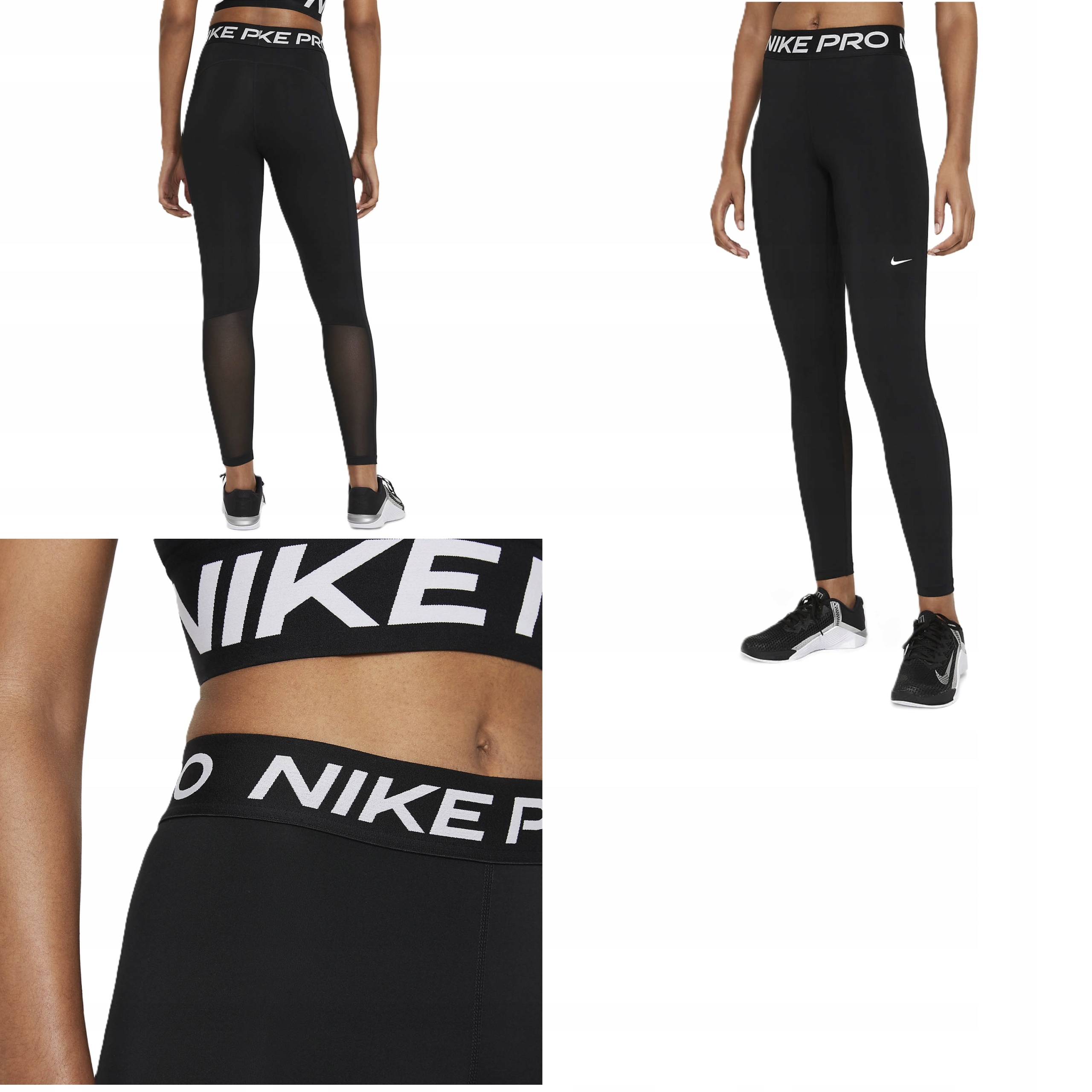 Dámské sportovní legíny Nike Pro černé do posilovny velikost XL 178 cm