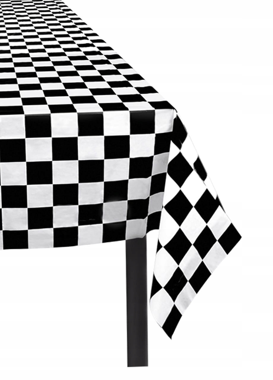 Obrus META w kratkę biało-czarną Rodzaj obrus