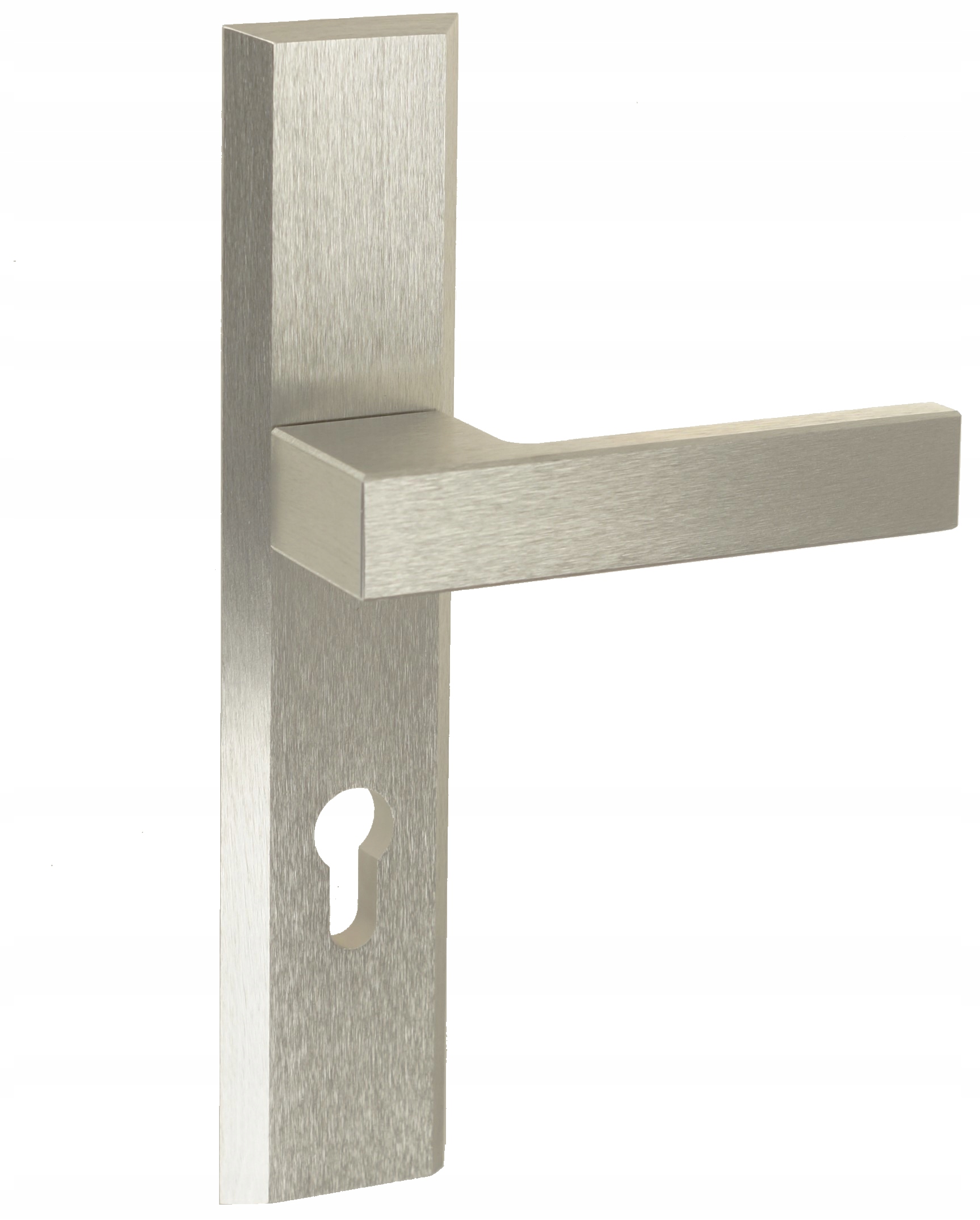 Klika Pro Vnější Dveře S Logem 72 MM, Vložka Stříbrná, Titanová