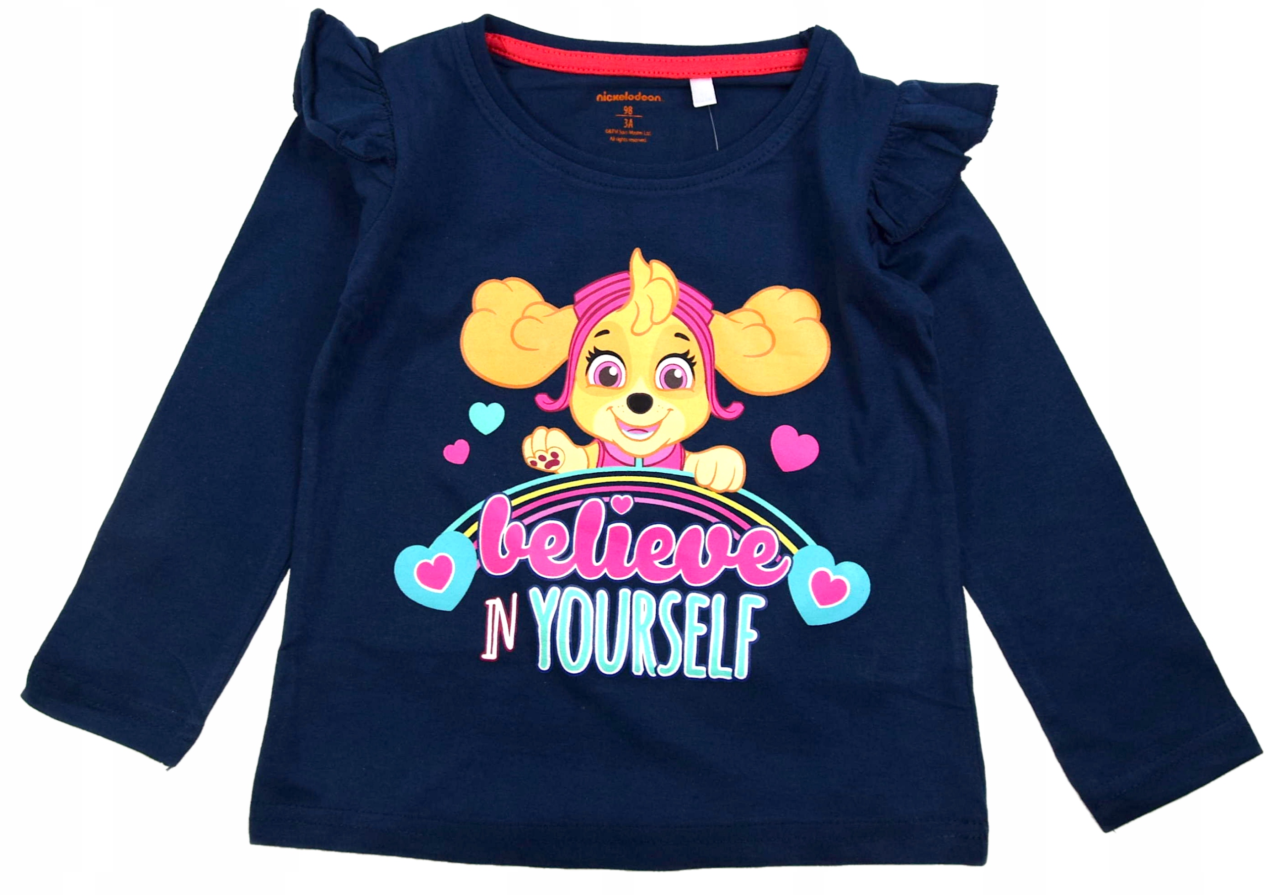 

Bluzeczka T-shirt Psi Patrol Serce Skye Granat 104