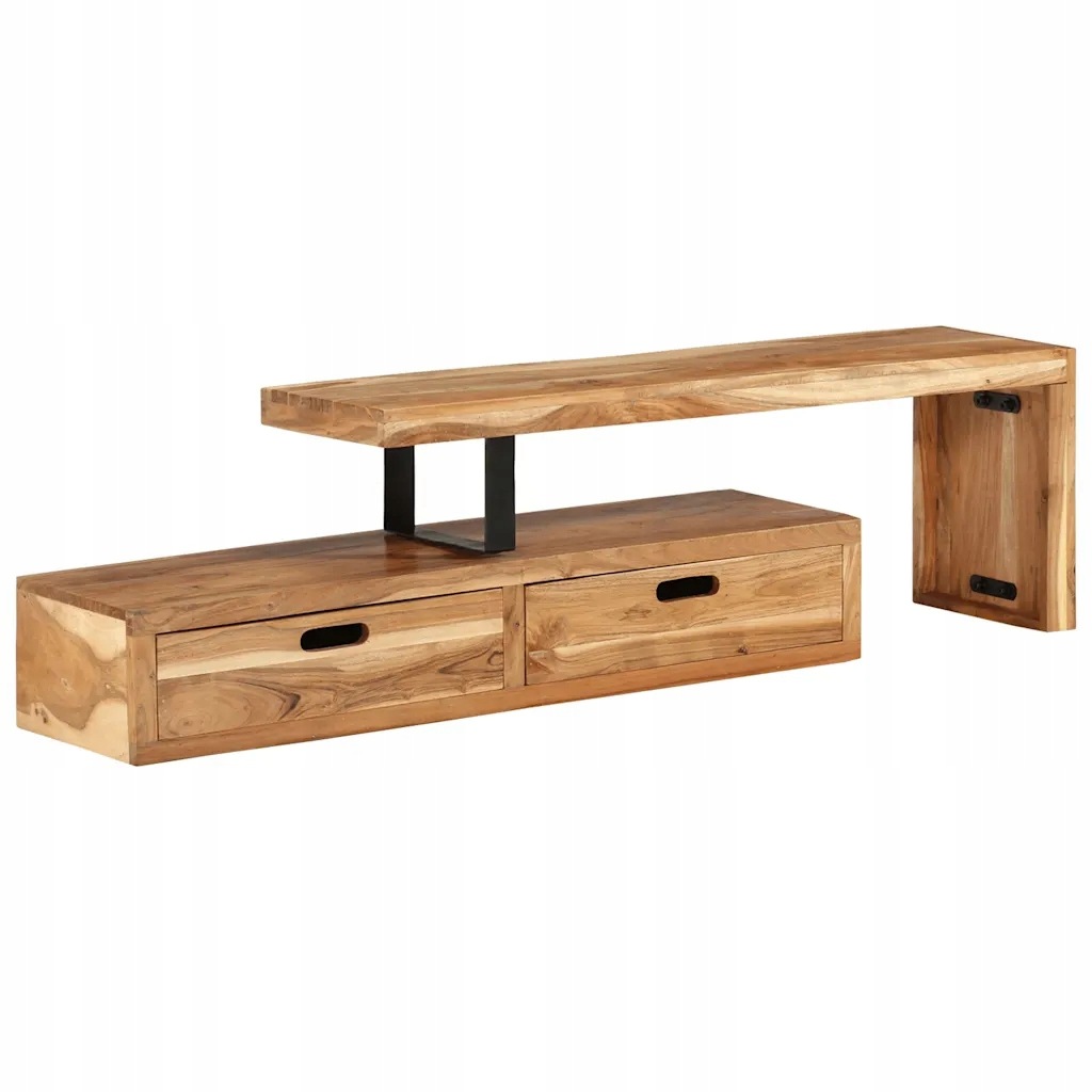 vidaXL Stojak pod Tv (118-200) x 30 x 40 cm, lite drewno akacjowe