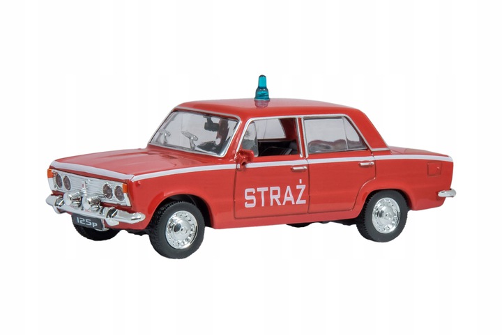 KOLEKCJA PRL METALOWE AUTO DUŻY FIAT 125p STRAŻ