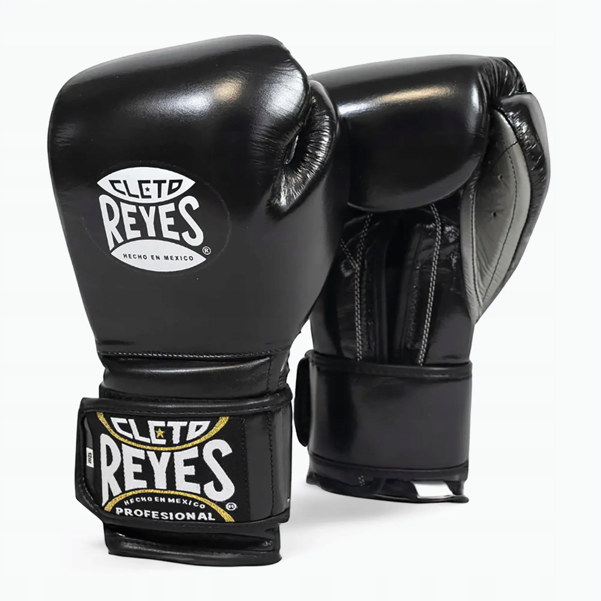 Cleto Reyes Rękawice Bokserskie Velcro Sparing Gloves Black/Silver 14OZ