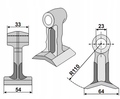 Bijaki mulczera BOM-80 Mc Connel 71.913.20 Bomford Przeznaczenie mulczera