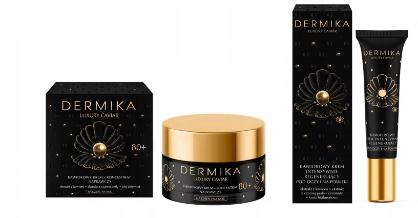 Dermika Caviar Zestaw Elixir Caviar Krem 80+ OKO15