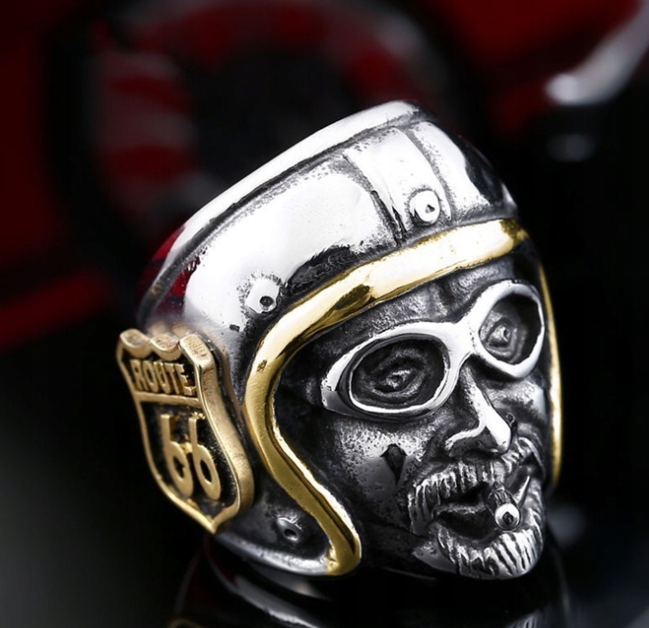 PIERŚCIEŃ SYGNET Motocyklisty ROUTE 66 Biker 247 EAN (GTIN) 5906196241423