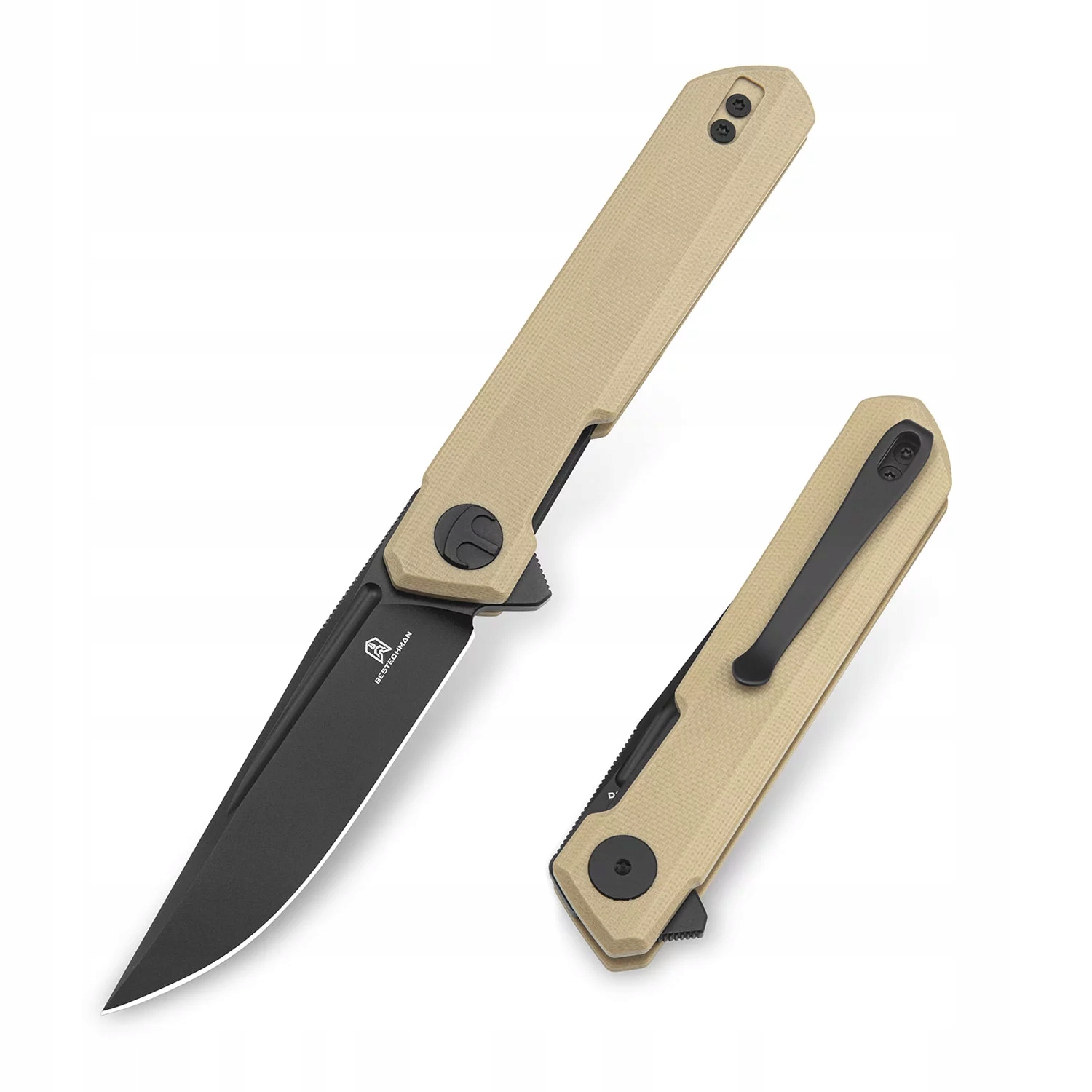 Zavírací Nůž Bestechman Mini Dundee BMK03I Khaki G10 D2 Liner Lock