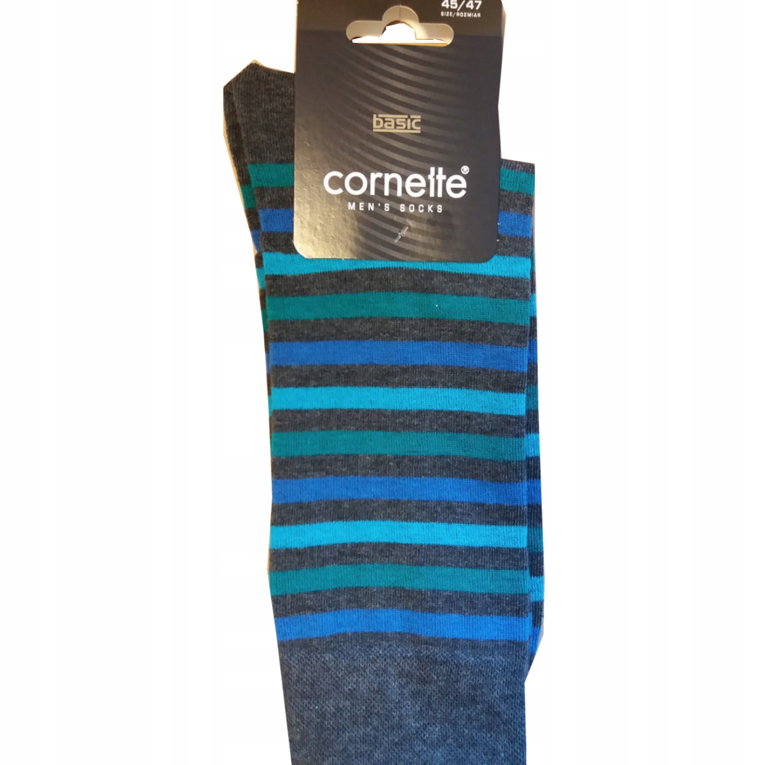 

Cornette skarpety męskie basic paski ziel 42/44
