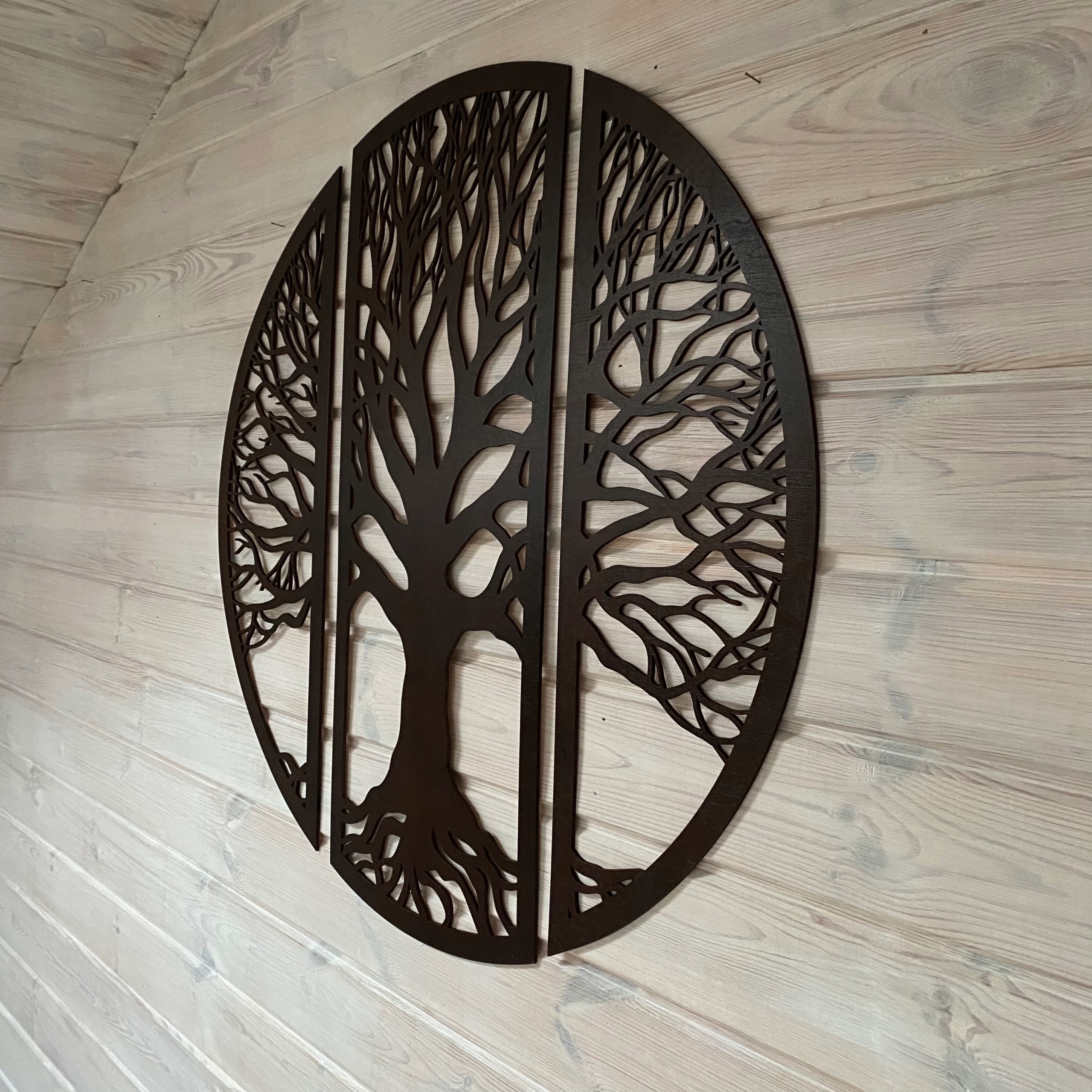 Dekoracyjne Panele Drewniane, Tryptyk Drzewo Życia Format poziomy