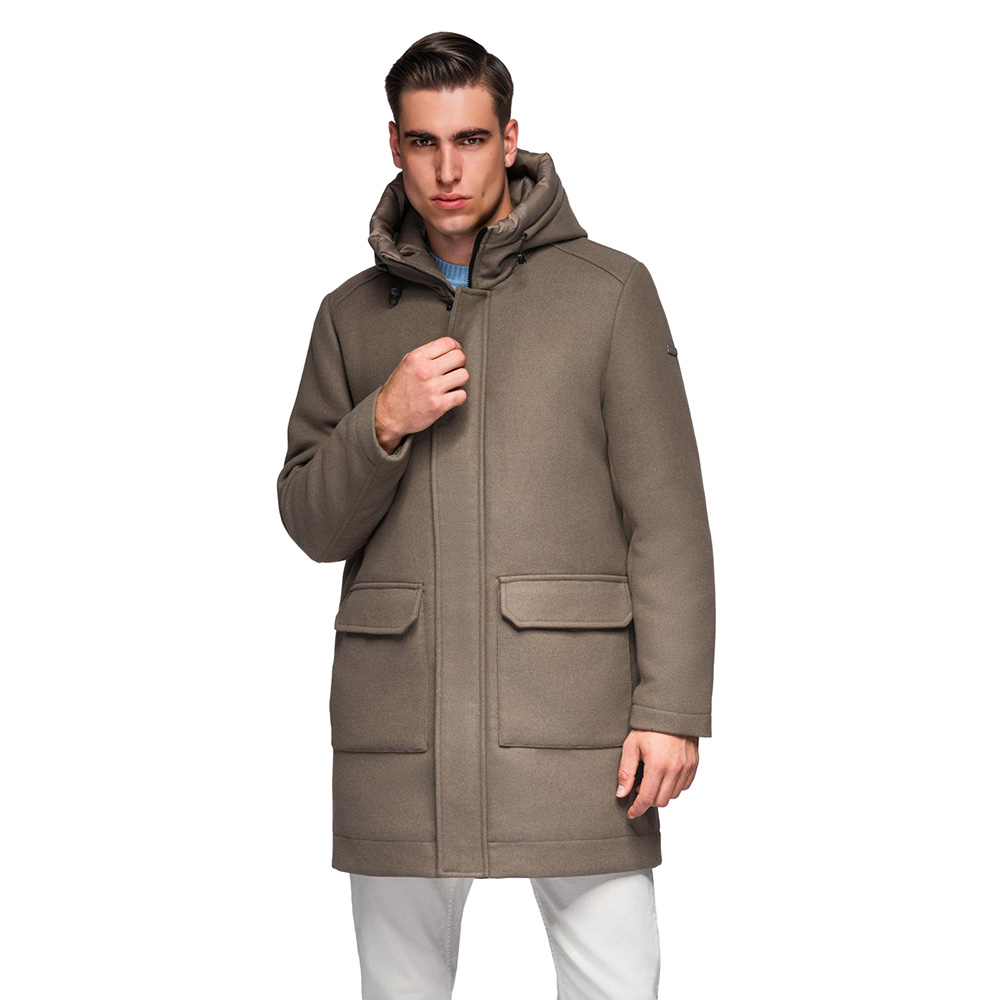 Pánská parka s vlnou a kapucí khaki V2 OM-COWC-0132, velikost M