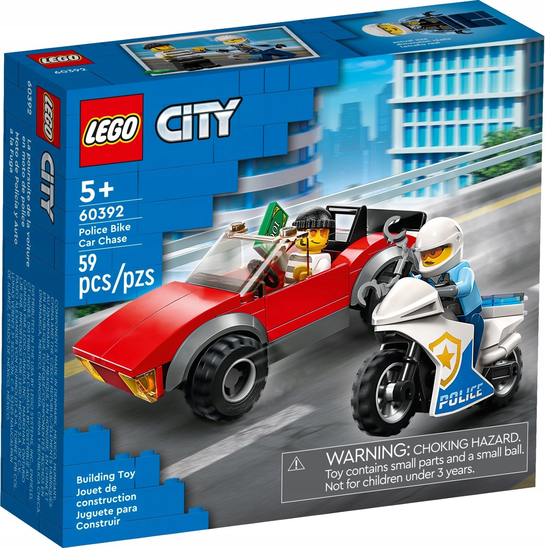 LEGO 60392 CITY Motocykl policyjny pościg za sam..