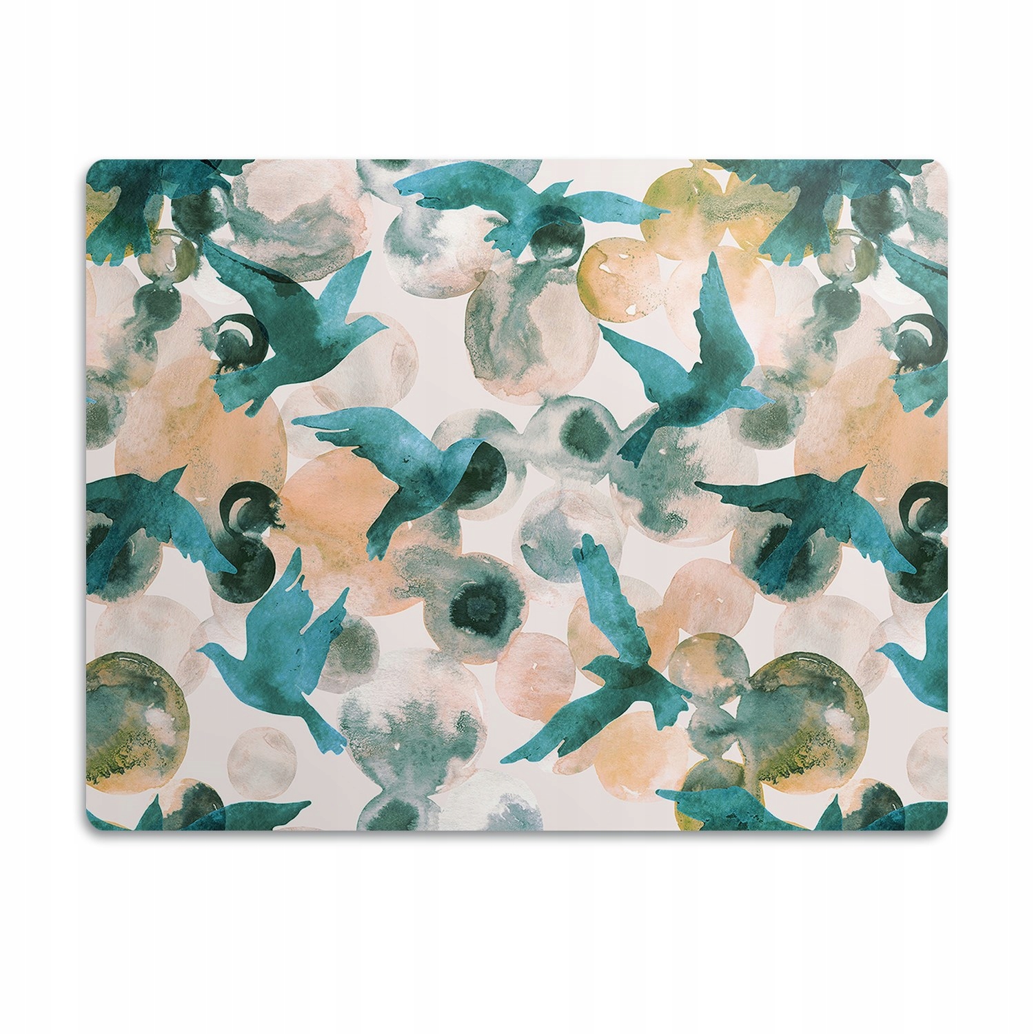 Levně Podložka pro psa pod misku Akvarelové ptáci 60x40