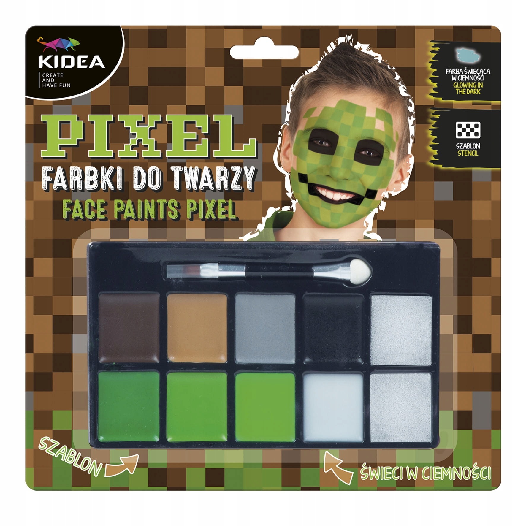 Barvy na malování na obličej těla PIXEL MINECRAFT za 164 Kč od Warszawa ...