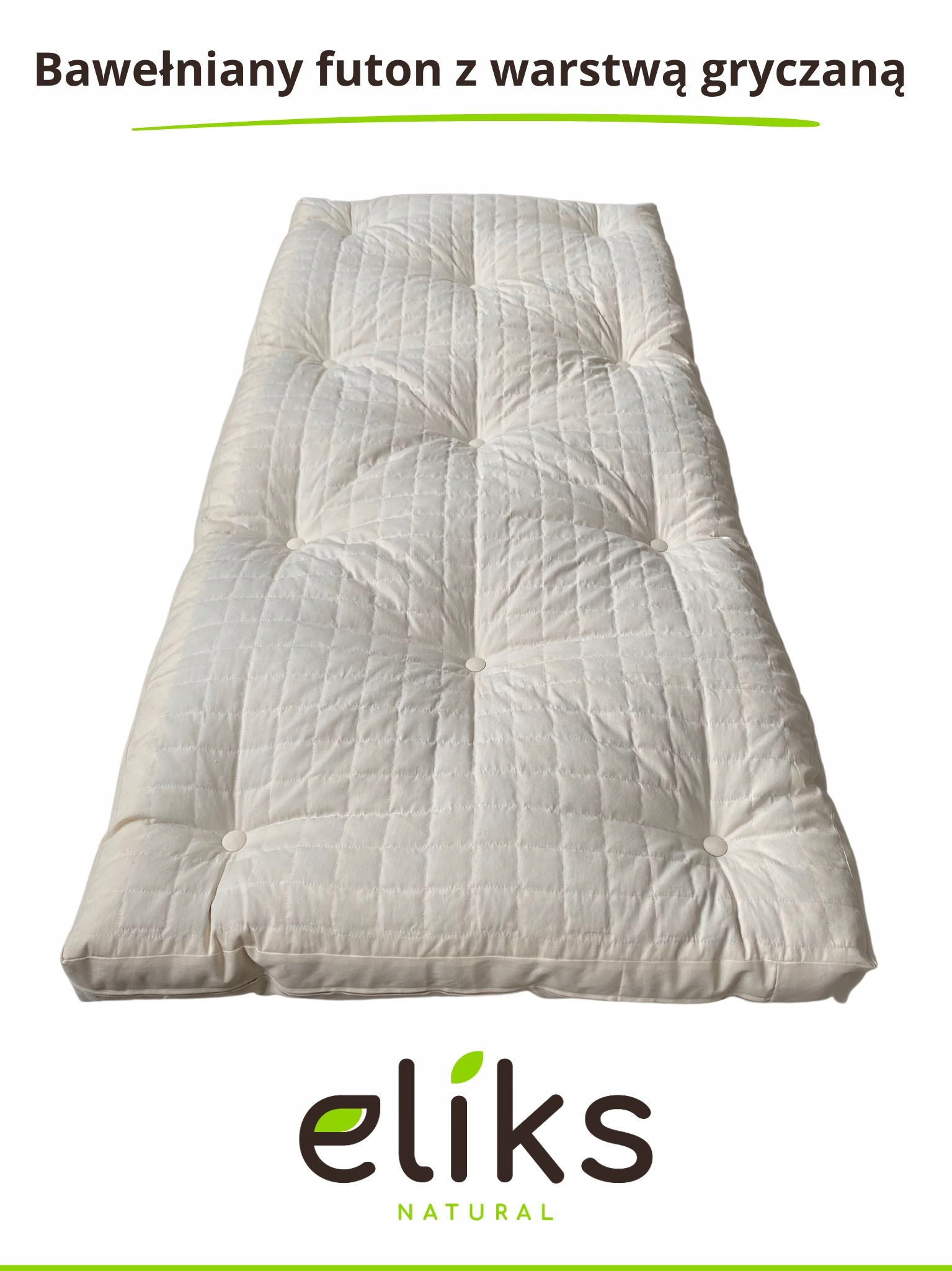 Futon 90x200 oboustranný bavlněný pohankový futon pohanková podložka Pzh