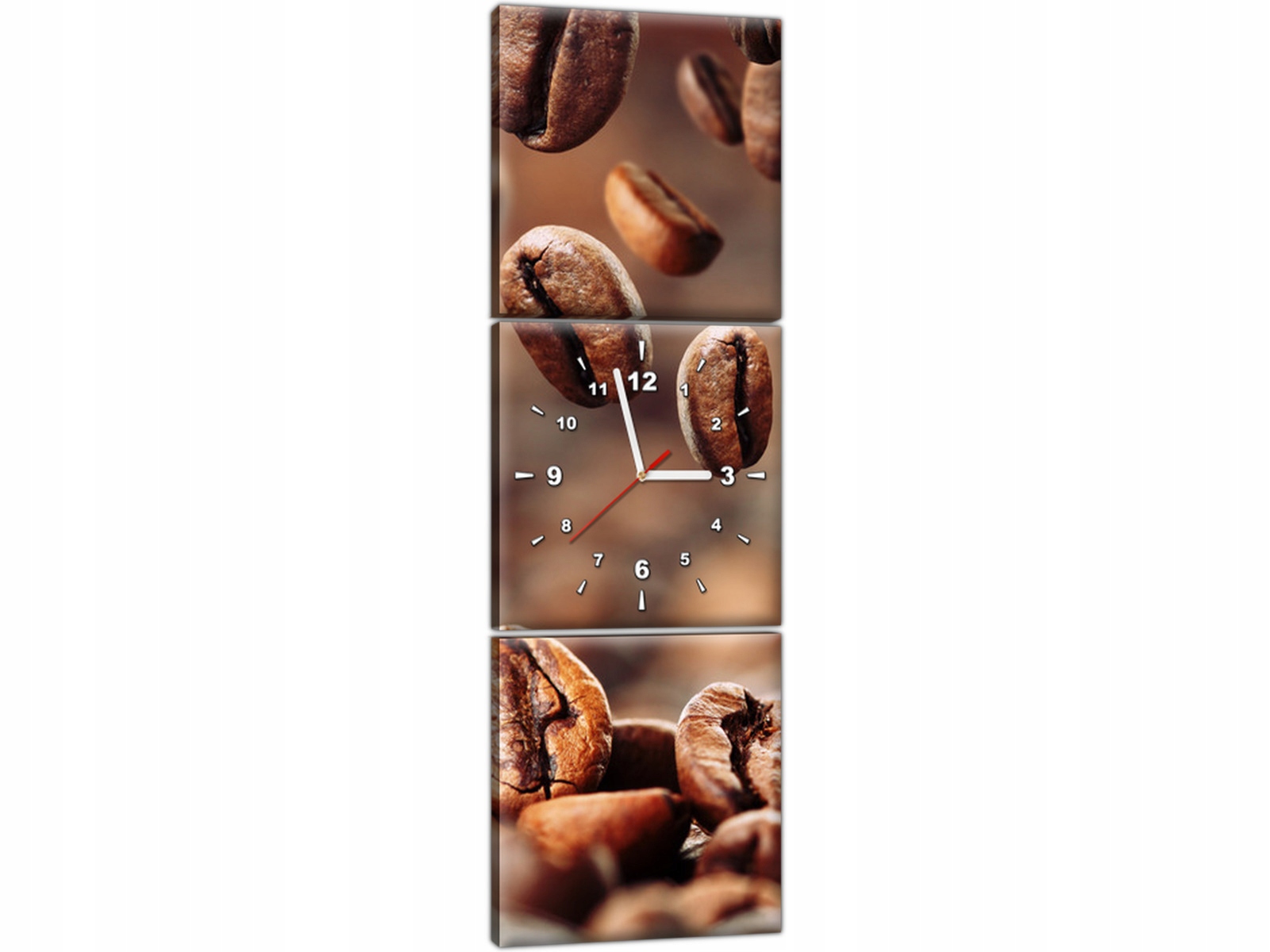 

Obraz z zegarem 30x90 Kawa do kuchni salonu pokoju