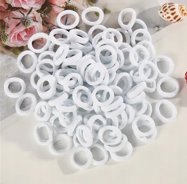 Gumki do włosów białe 10szt Marka Inna marka