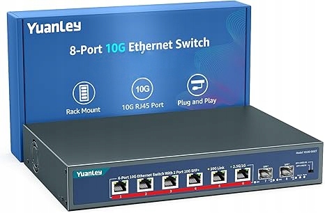 Switch 10G 8-port 2 Sfp+ YuanLey – maximální rychlost sítě bez lagů