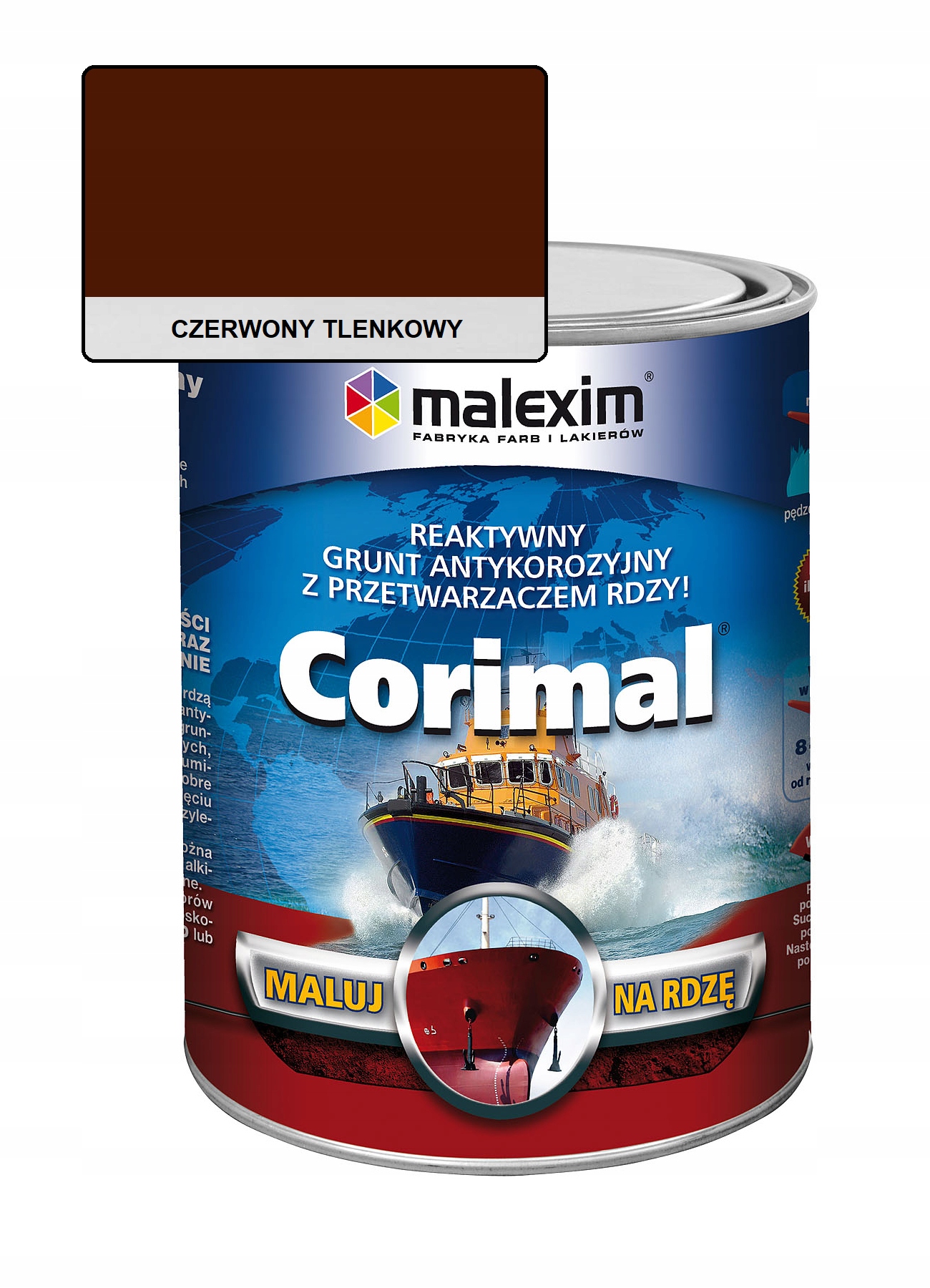 Szybkoschnący grunt na rdzę Corimal 10L Czerwony