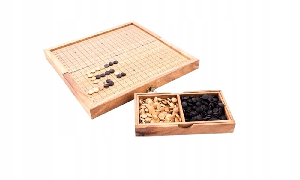 Drewniana Gra Go – Strategia Jak Othello – Eco Zestaw 31 CM – 2 Graczy
