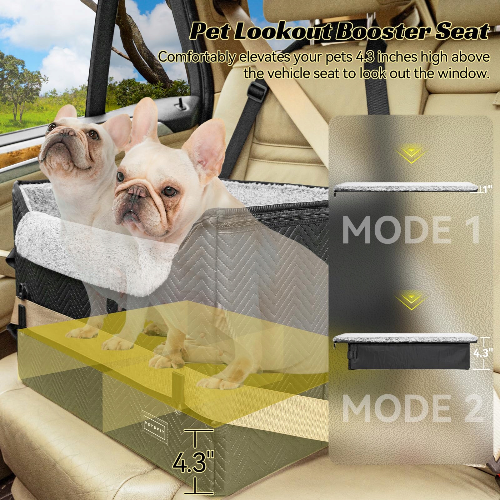 Levně Petsfit Autosedačka pro psy do 12 kg s bezpečnostními pásy