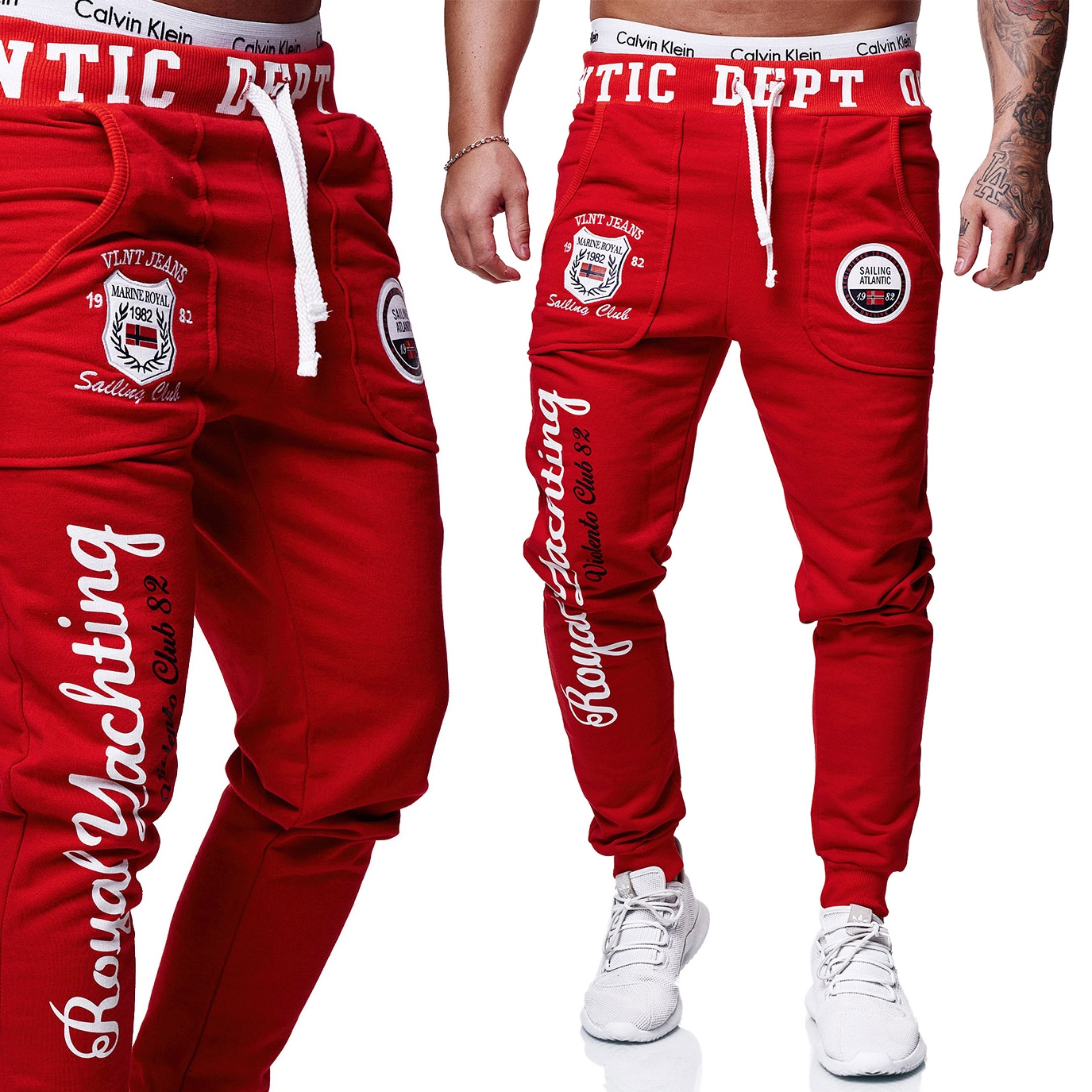

Spodnie Dresowe Jogging Joggery Athletic Naszywki