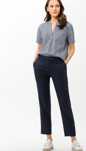 Brax Dámské Kalhoty Hnědé Elegantní Lněné 40 Jgj