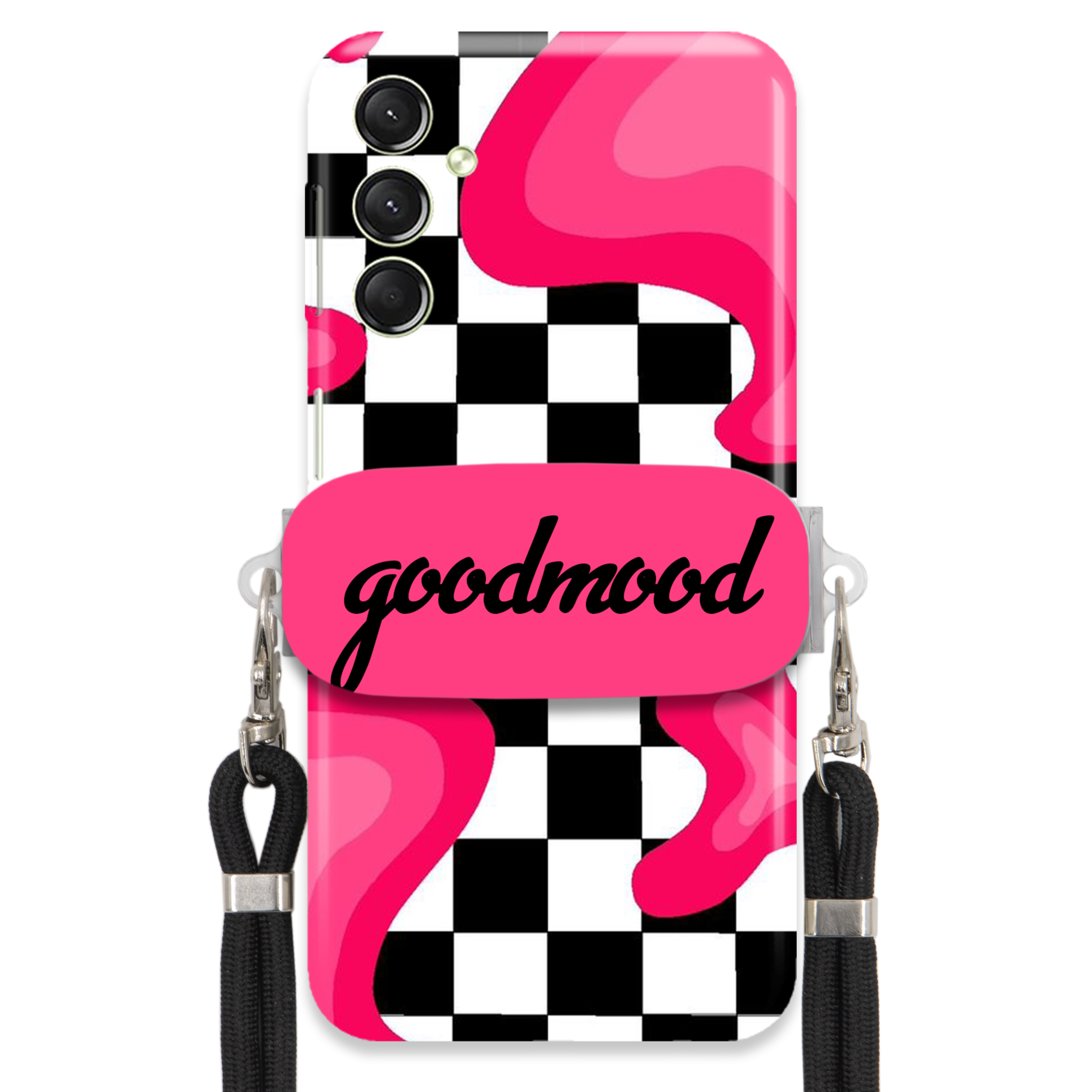 Pouzdro Pro Samsung A24 4G Sada Case Držák Na Vodítko Černá For Teen Splash