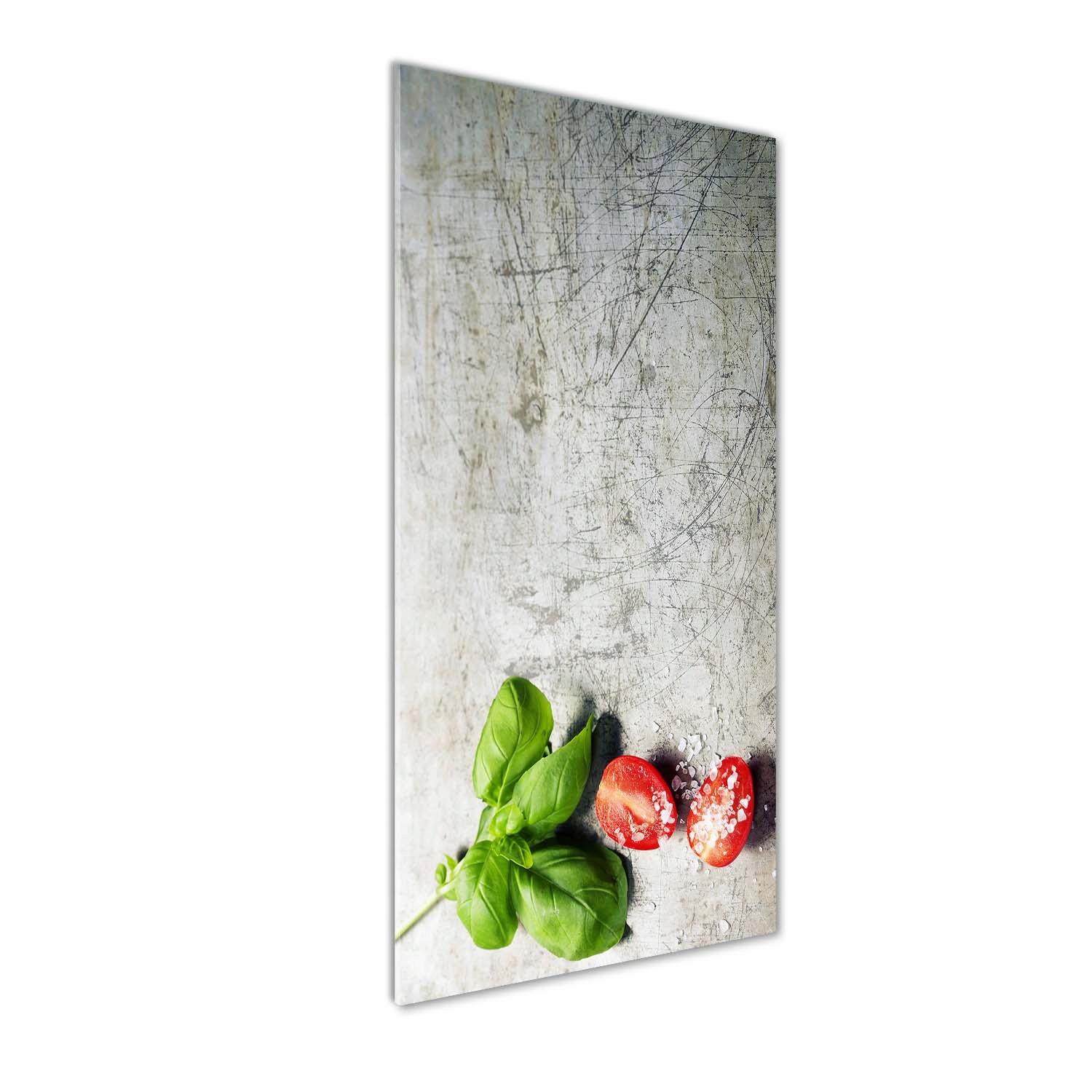 

Foto obraz akrylowy Pomidory i bazylia 50x125 cm