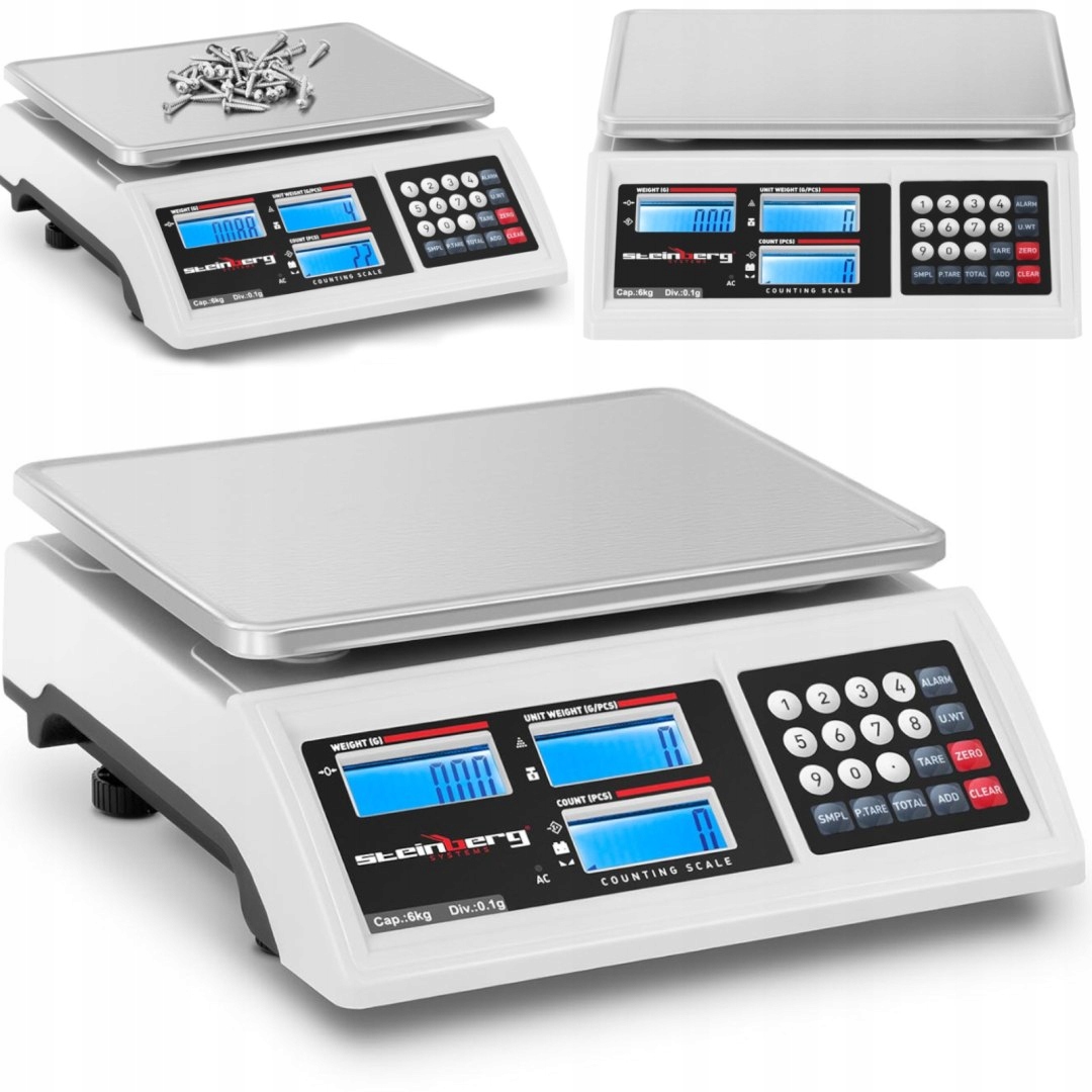 Waga sklepowa handlowa licząca LCD RS232 6000 g / 0.1 g