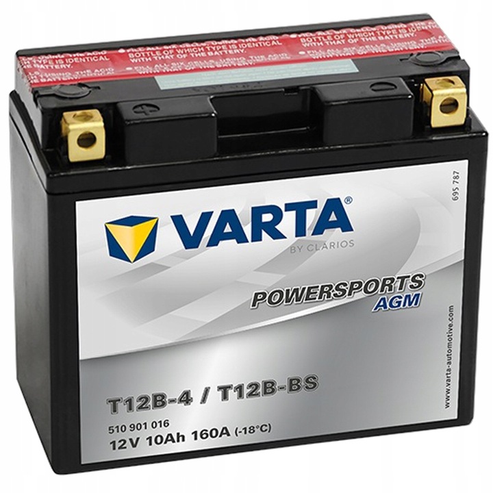 Akumulator Motocyklowy Varta T12B-BS YT12B-BS 12V 10AH 160A