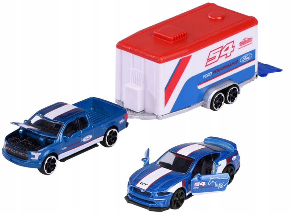 

Ford Samochód z przyczepą wyścigówką Majorette