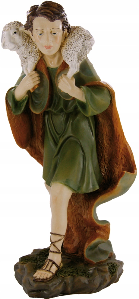 Pasterz S Ovcou do betlehemov – proporcionálne sa hodí k figúrkam s výškou 60 cm