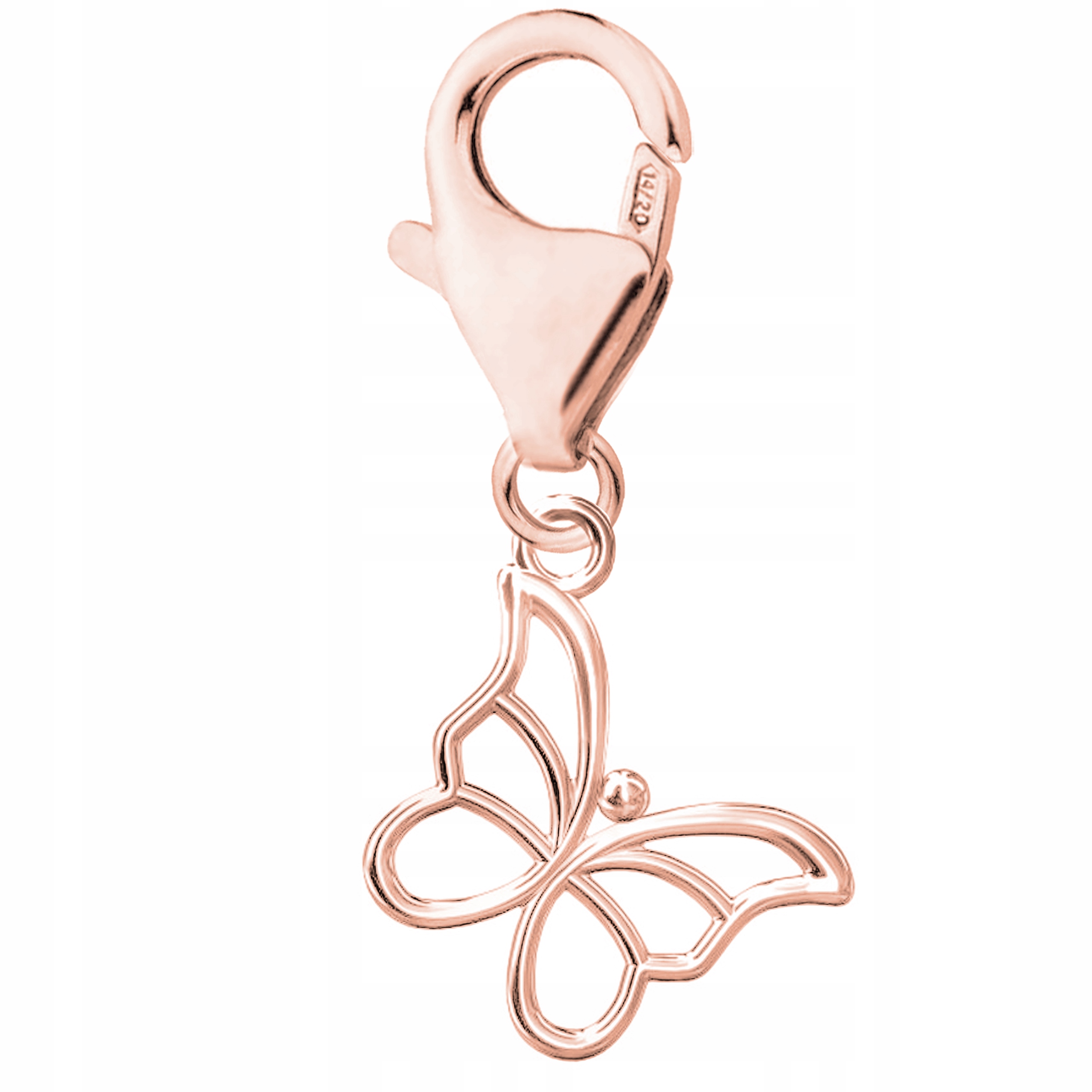 Přívěsek Motýl Hmyz růžové zlato 925