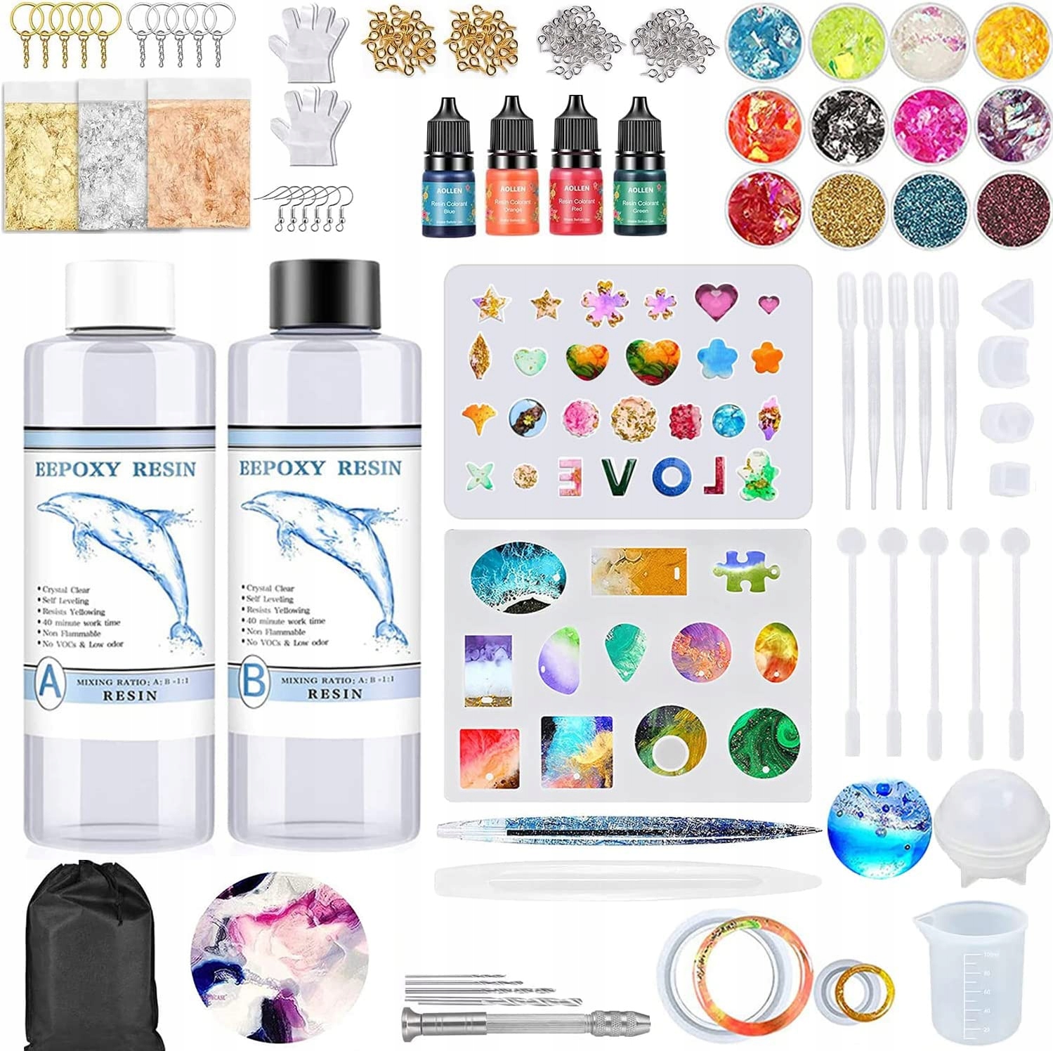 Epoxidová Pryskyřice Startovací Sada Pro Šperky Diy Formičky Na Odlévání