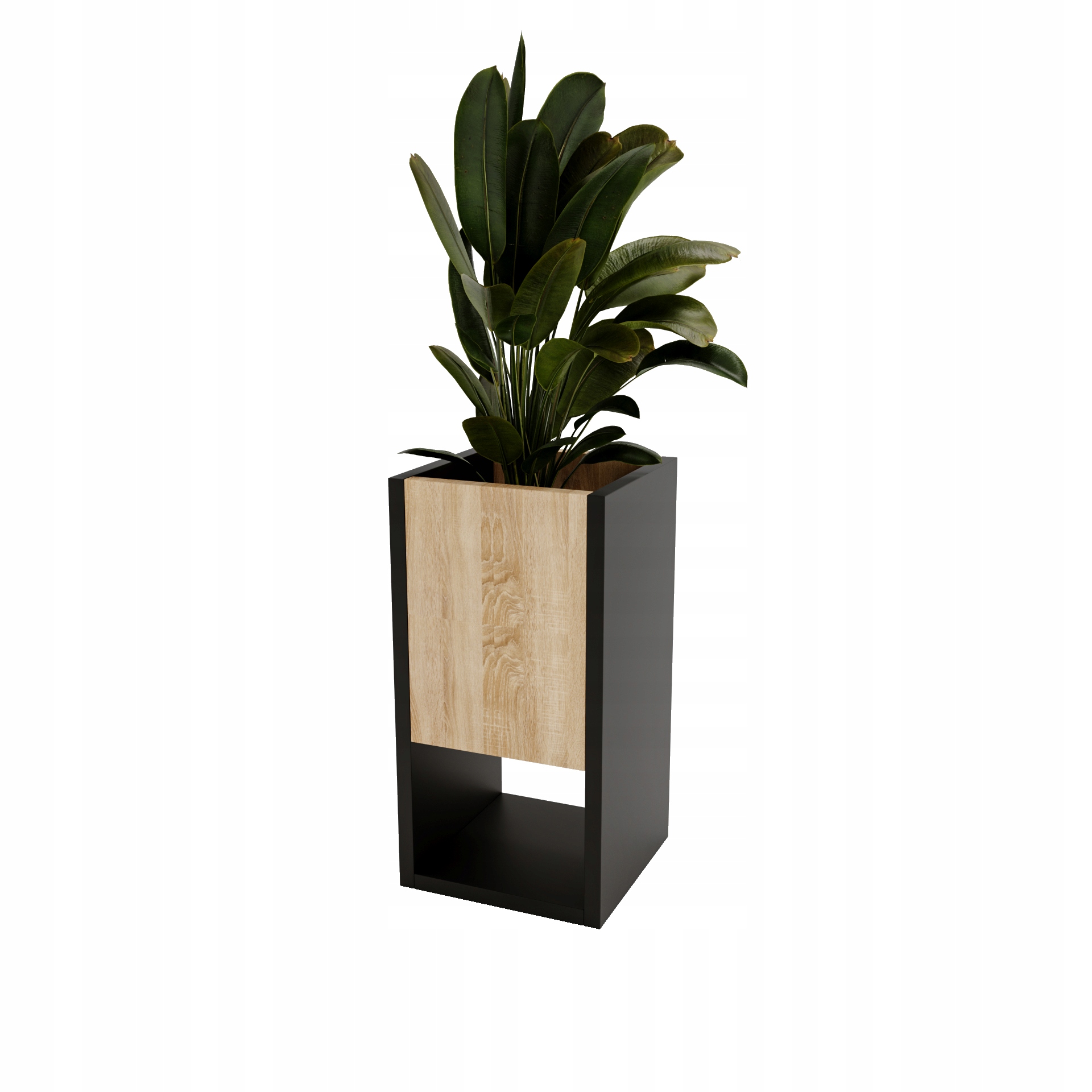 Květináč Karo A stojící květinový záhon květiny dům 45 cm loft květináč Dub Sonoma