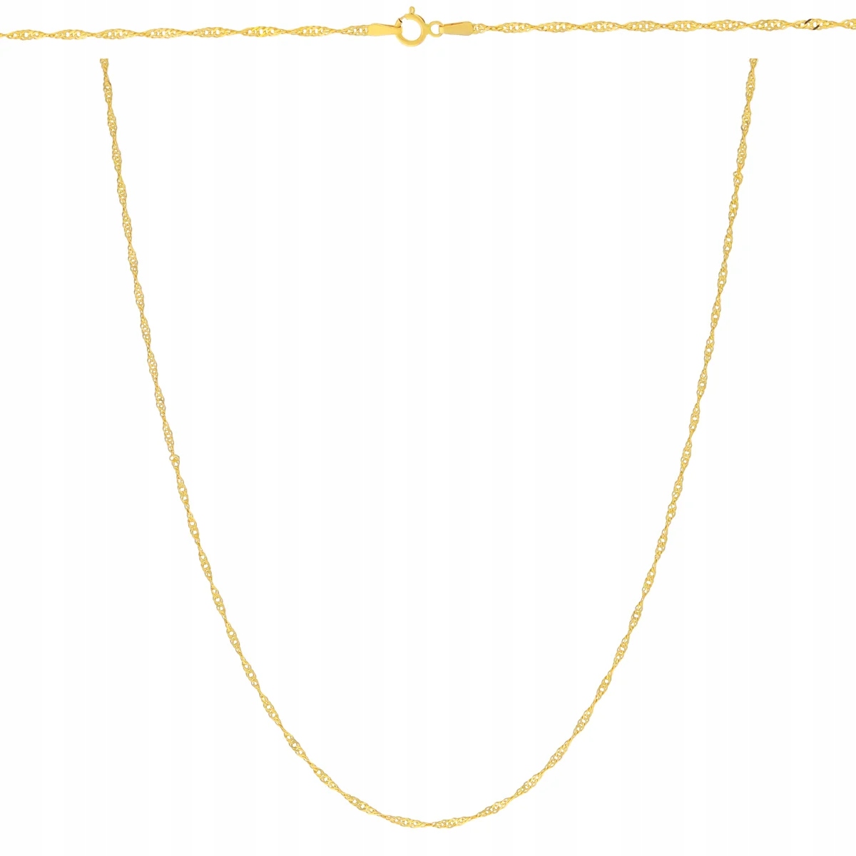 Złoty łańcuszek Singapur 55 cm Pełny pr. 585