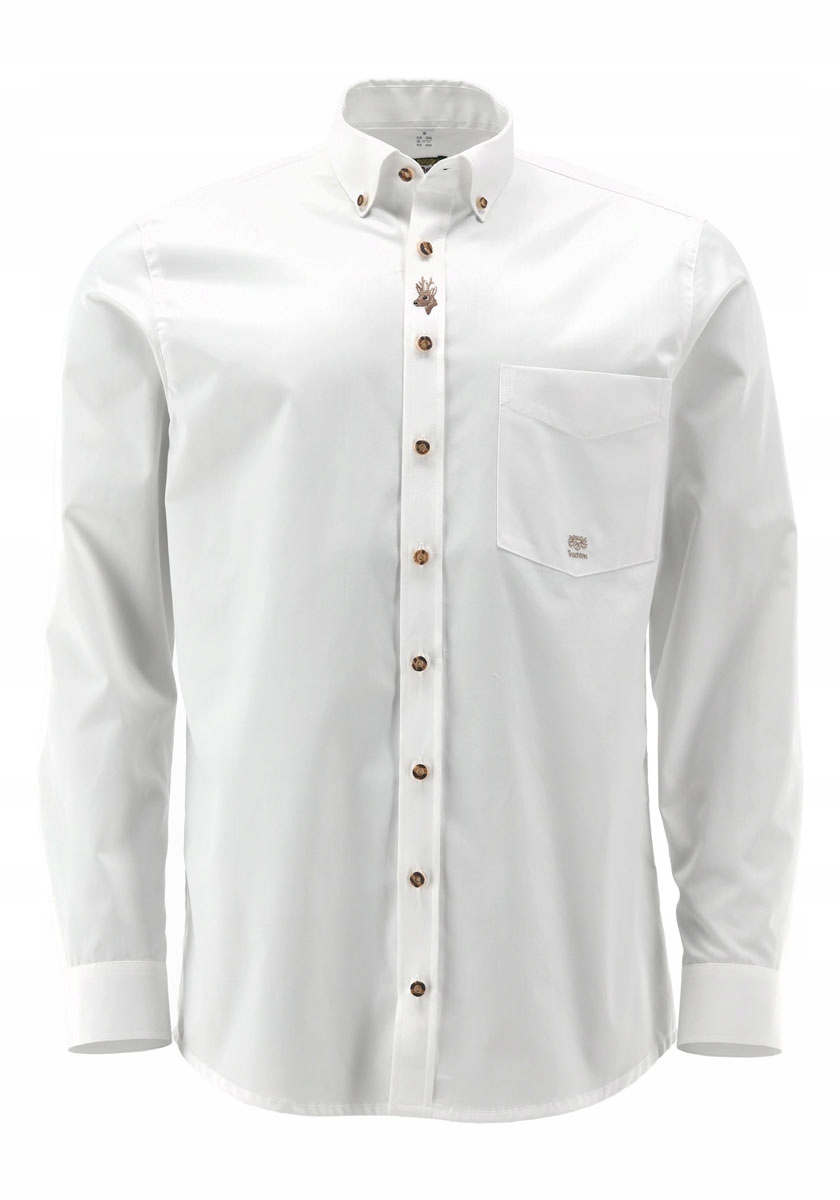 Koszula myśliwska Os Trachten 420020 Koziołek Biała 47/48
