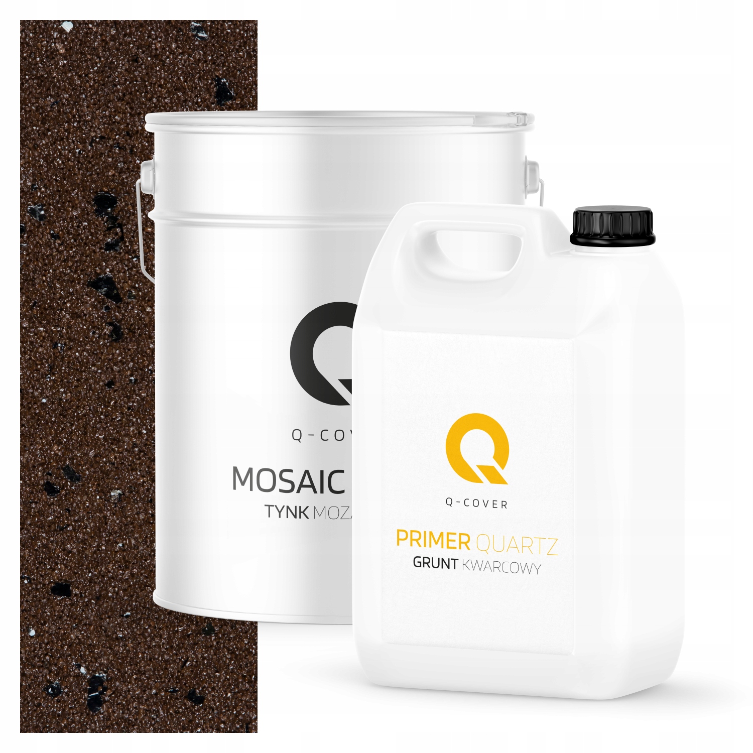 Mozaiková Omítka Tmavě Hnědá S Černou Slídou M96 Pryskyřičná Sada 12,5 Kg Podklad