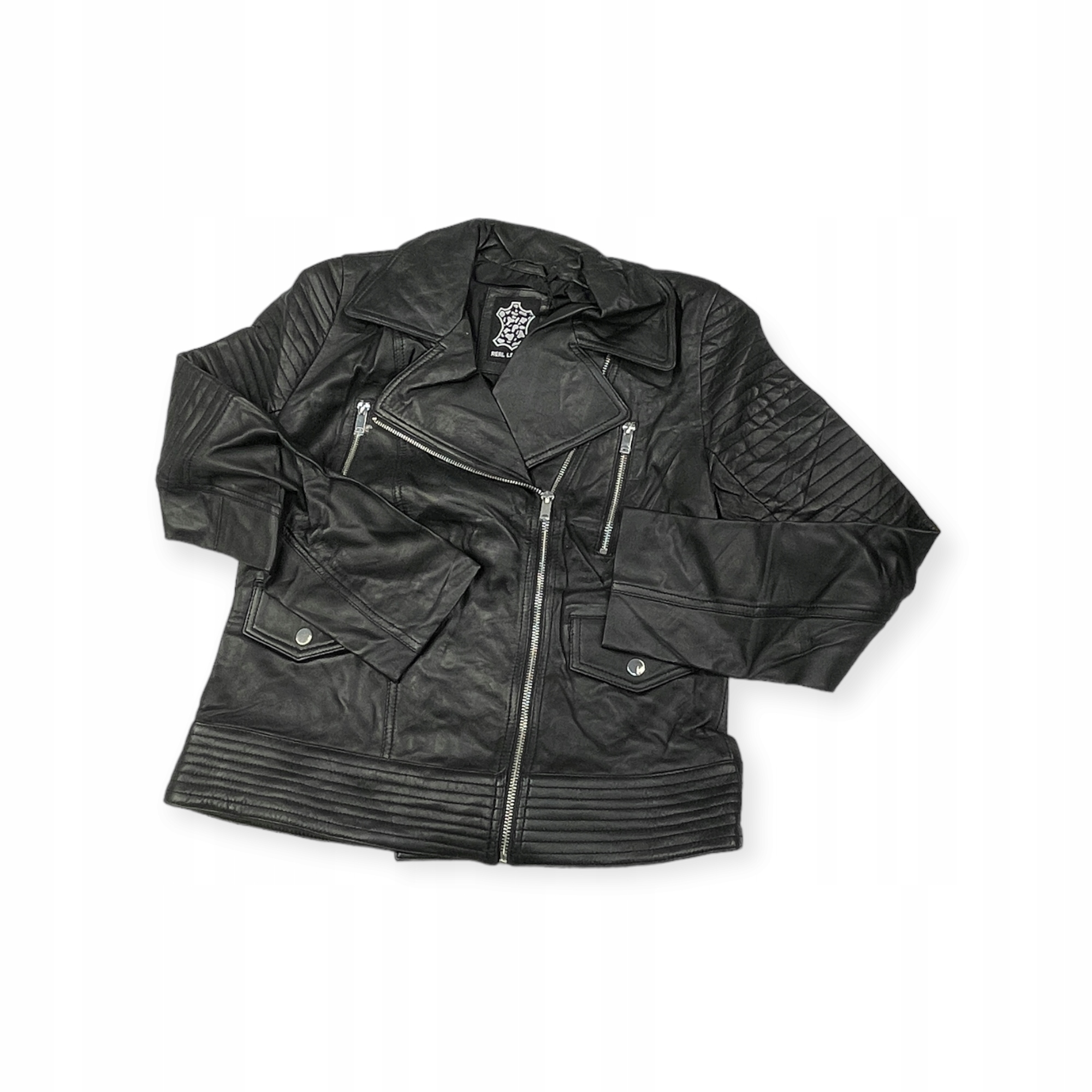 Dámská kožená bunda ramoneska Real Leather M