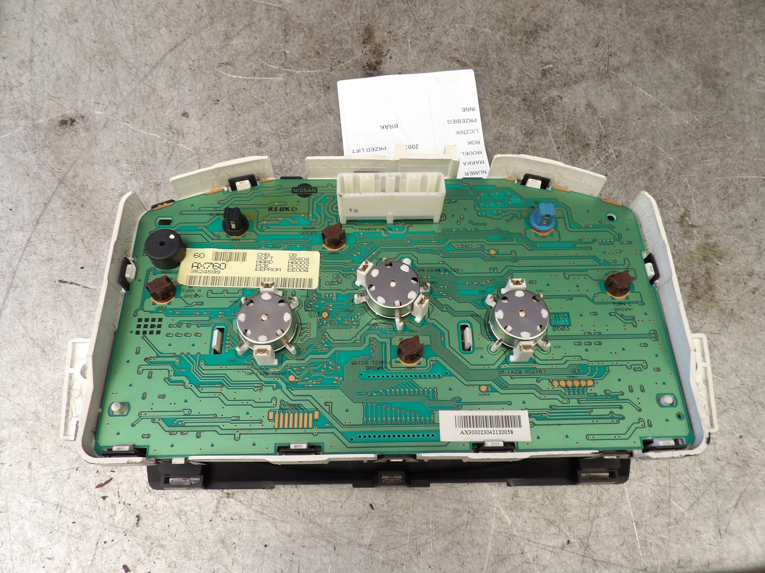 dials clock NISSAN MICRA K12 AX760