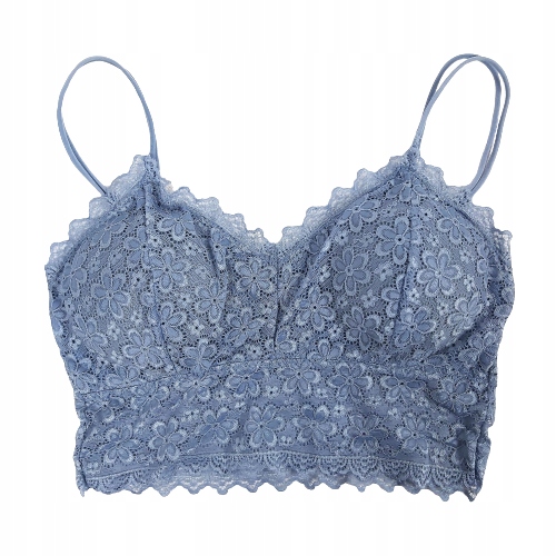 

Stanik Koronkowy Bralet Crop Top Wyjmowane Wkładki