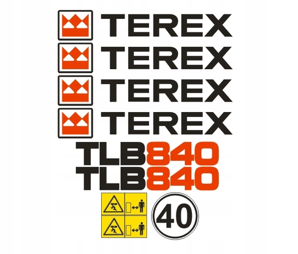 Samolepky s nálepkou Terex TLB840