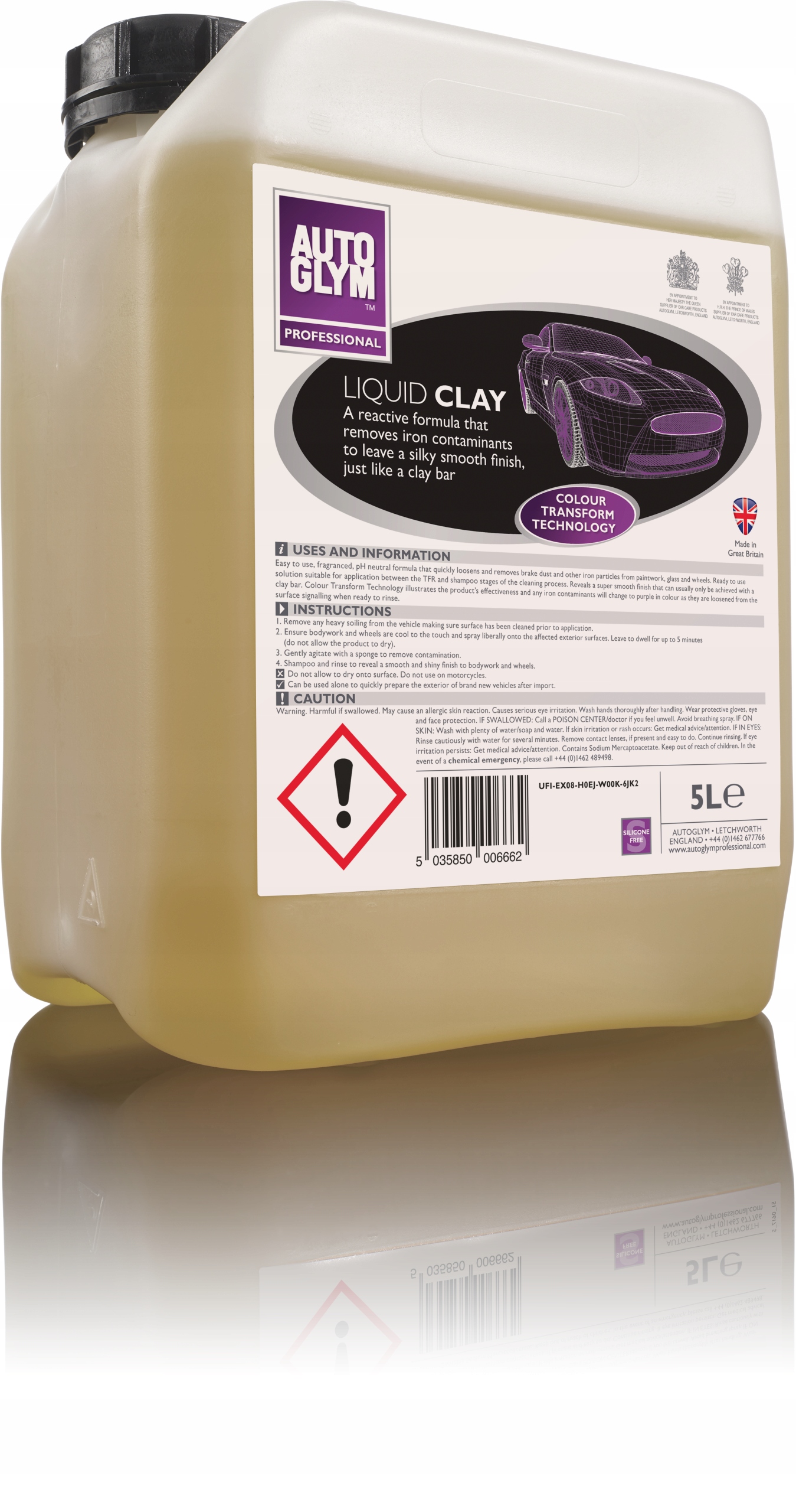 Autoglym Liquid Clay – odstraňuje kovové nečistoty deironizer 5L