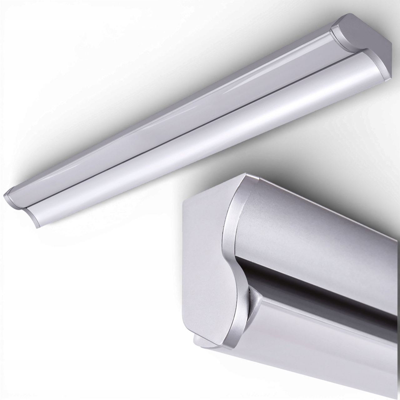 LAMPA OPRAWA PODSZAFKOWA MEBLOWA LED 18W LISTWA OBROTOWA CHROM KUCHNIA 60cm