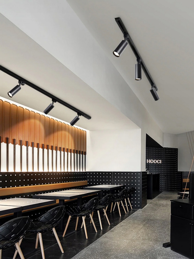 Oświetlenie szynowe czarne GU10 LED lampa 1 fazowa Zasilanie sieciowe