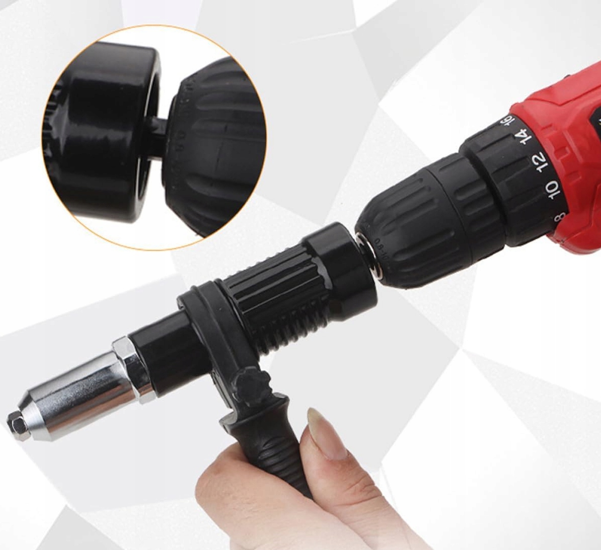 NITOWNICA DO NITÓW NA WKRĘTARKĘ ADAPTER PRZYSTAWKA Marka bez marki