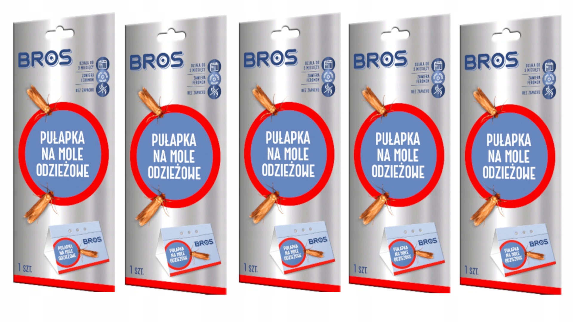 

Bros Pułapka Feromonowa Na Mole Odzieżowe X 5SZT