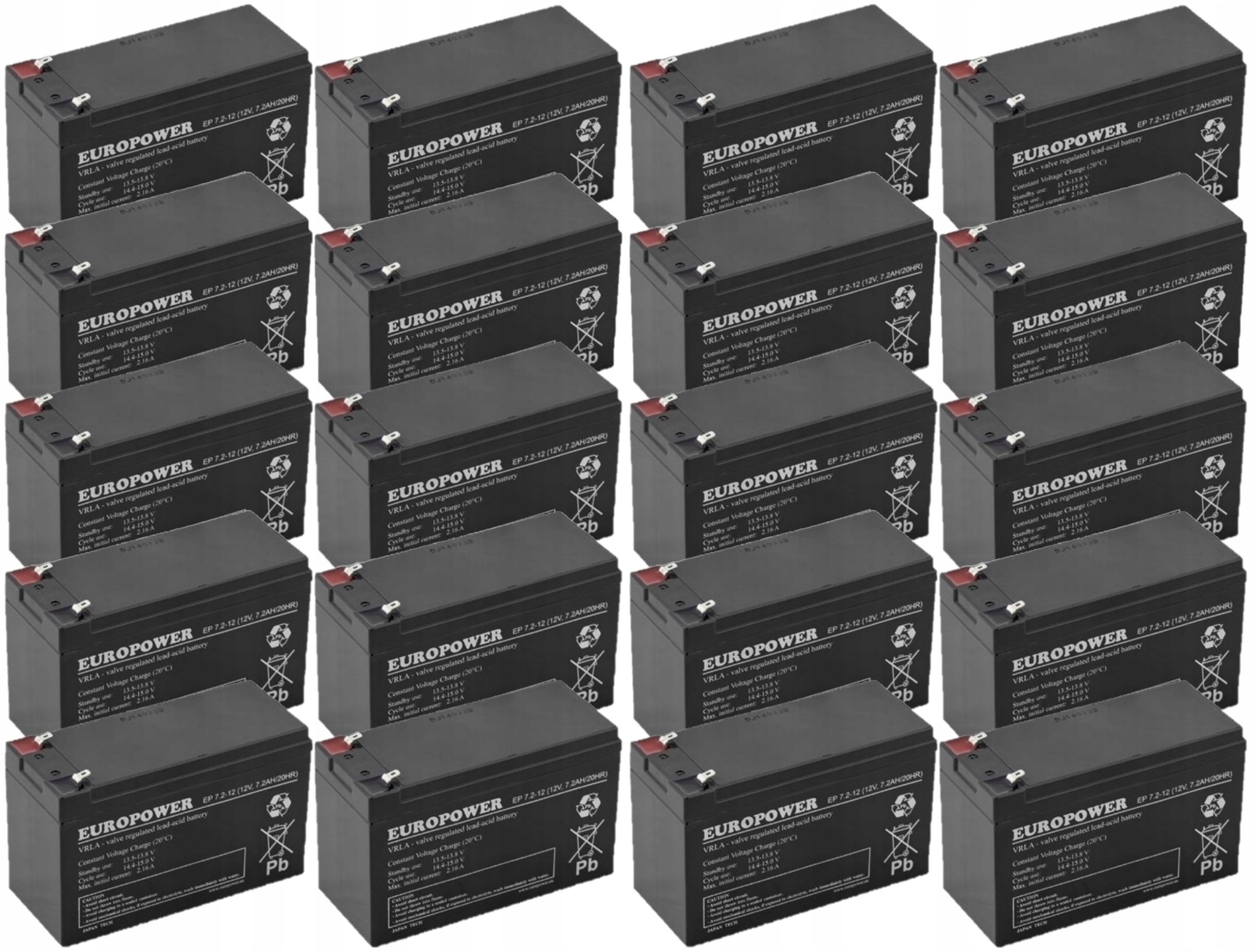 TBC50 Baterie Zestaw Akumulatorów Ups Apc Eaton Powerwalker 20x Ep 7,2-12